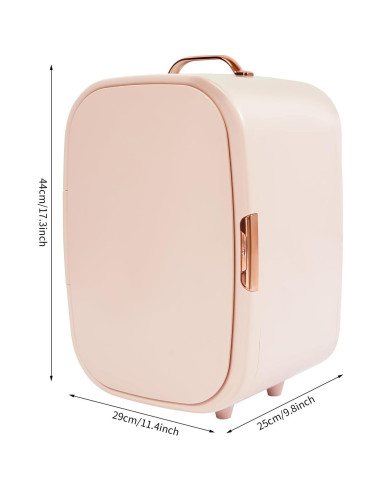 Refrigerador Cosmético Beuioslyr 12L Portátil Rosa con Calentamiento