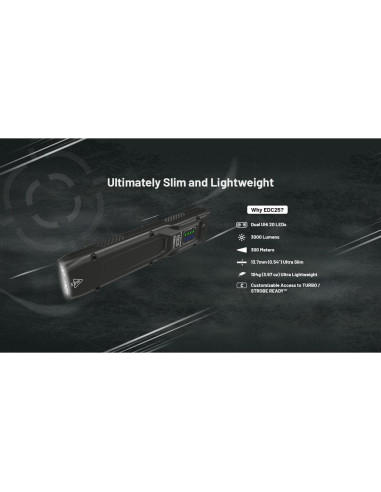 Linterna EDC Nitecore EDC25, 3000 Lúmenes, Recargable USB-C