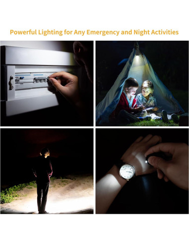 Linterna de Llavero RISEMART - Paquete de 5 Mini LED 14 Lúmenes