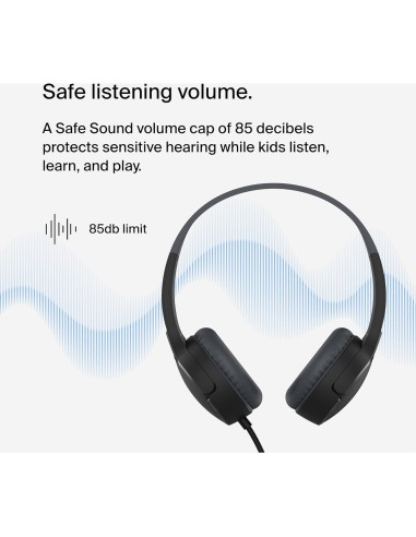 Auriculares con cable Belkin SoundForm Mini para niños - Negro