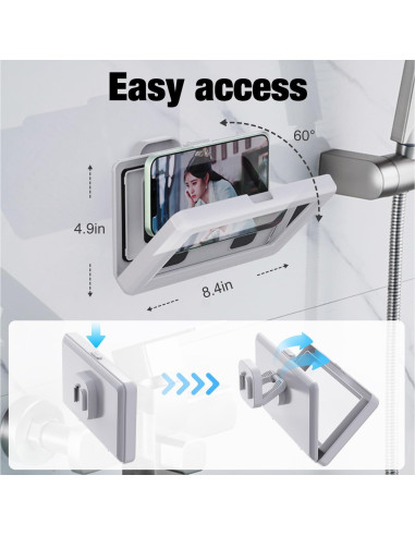 Soporte para Teléfono de Ducha Impermeable Okelon 360 Ajustable