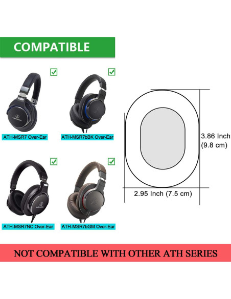 Almohadillas de Repuesto JARMOR para Auriculares Audio-Technica ATH-MSR7 Almohadillas de Repuesto JARMOR para Auriculares Audio-Technica ATH-MSR7
