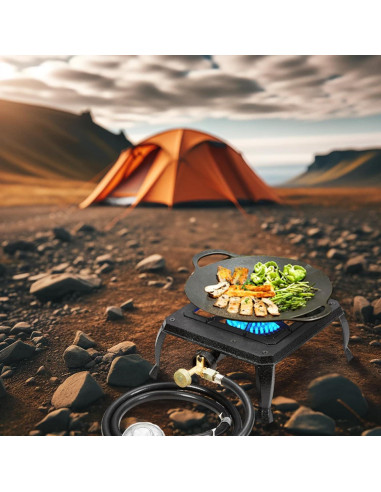 Estufa de Camping Vivicreate HT-C-0011 Hierro Fundido 1 Quemador