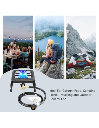 Estufa de Camping Vivicreate HT-C-0011 Hierro Fundido 1 Quemador