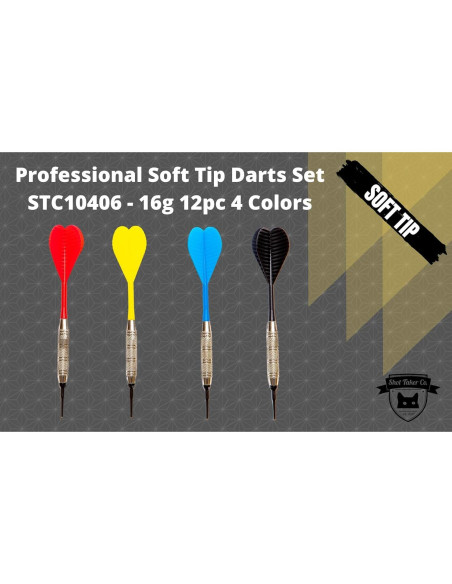 Juego de Dardos de Punta Suave SHOT TAKER CO. 12 Piezas Juego de Dardos de Punta Suave SHOT TAKER CO. 12 Piezas