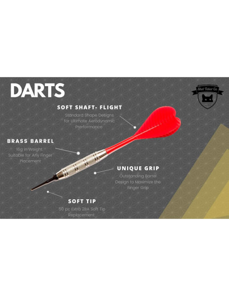 Juego de Dardos de Punta Suave SHOT TAKER CO. 12 Piezas Juego de Dardos de Punta Suave SHOT TAKER CO. 12 Piezas