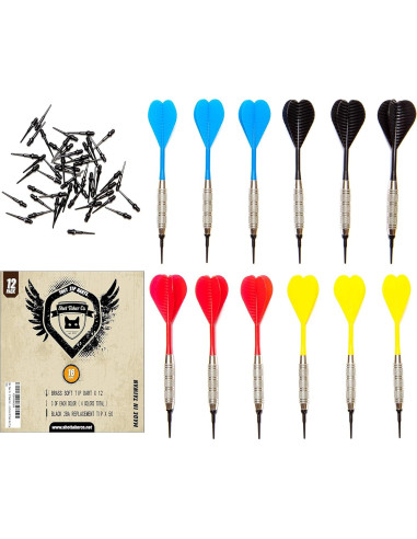 Juego de Dardos de Punta Suave SHOT TAKER CO. 12 Piezas