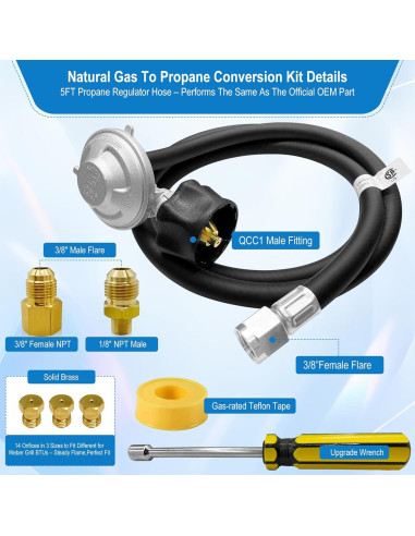 Kit de Conversión Gas Natural a Propano FJXBYWM para Weber