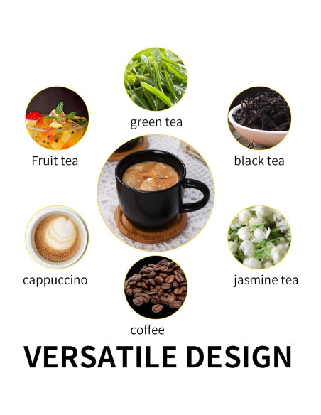 Set de 6 Tazas de Espresso Hasense 4 oz Cerámica Negra Set de 6 Tazas de Espresso Hasense 4 oz Cerámica Negra