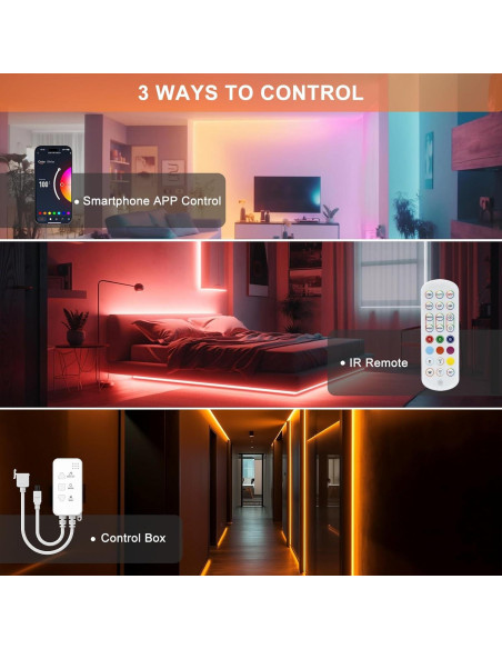 Controlador LED RGB MIWISE con APP y control remoto IR Controlador LED RGB MIWISE con APP y control remoto IR