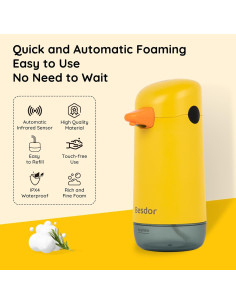 Dispensador Automático de Jabón Espumoso Besdor Patito Amarillo 2