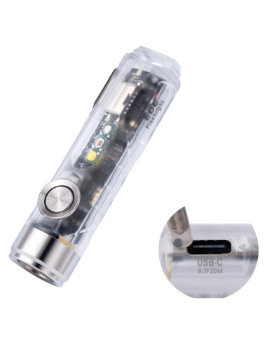 Linterna de Llavero RovyVon A8 USB C 650 Lúmenes Recargable