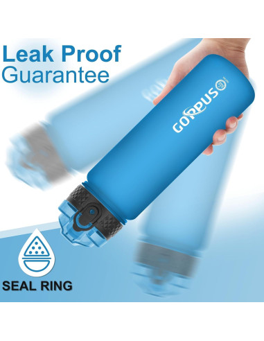 Botella de Agua GOPPUS 500 ml Tritan Azul con Sorbete