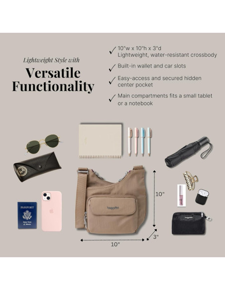 Bolso Cruzado Baggallini Criss Cross Resistente al Agua 25.4x7.6cm Bolso Cruzado Baggallini Criss Cross Resistente al Agua 25.4x7.6cm