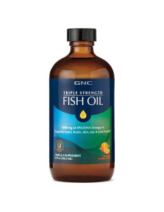 Suplemento Líquido de Aceite de Pescado GNC 1000mg Omega 3