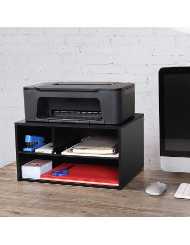 Soporte para Impresora EMERIT ST17C217 con Estante Negro