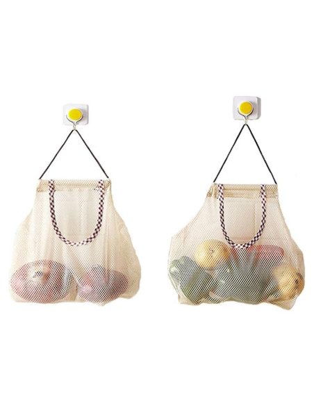 Bolsas de Malla Reutilizables Hatisan 2 Pcs para Frutas y Verduras Bolsas de Malla Reutilizables Hatisan 2 Pcs para Frutas y Verduras