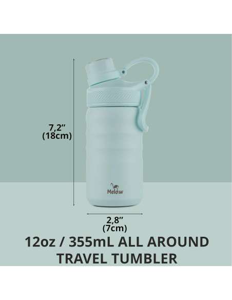 Botella de Agua Melow KidsTumbler 354 ml Acero Inoxidable Azul Botella de Agua Melow KidsTumbler 354 ml Acero Inoxidable Azul