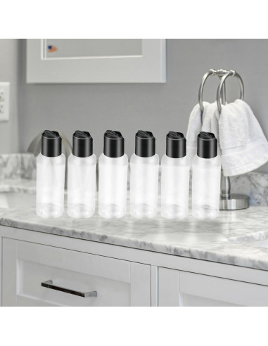 6 Botellas de Viaje Gmleey 100 ml A Prueba de Fugas TSA