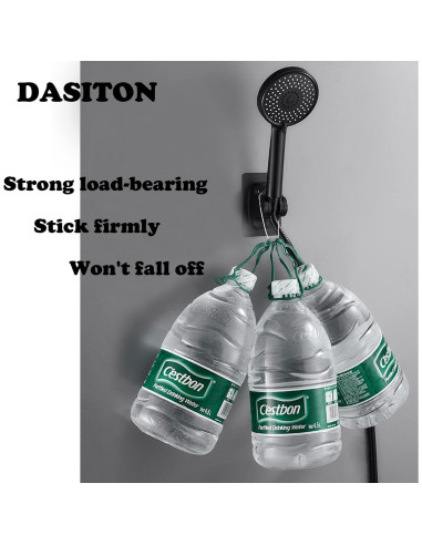 Soporte de Ducha de Mano Ajustable DASITON Negro para Pared