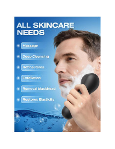 Cepillo Facial Eléctrico Naturwick Negro con Masaje y Espuma 2