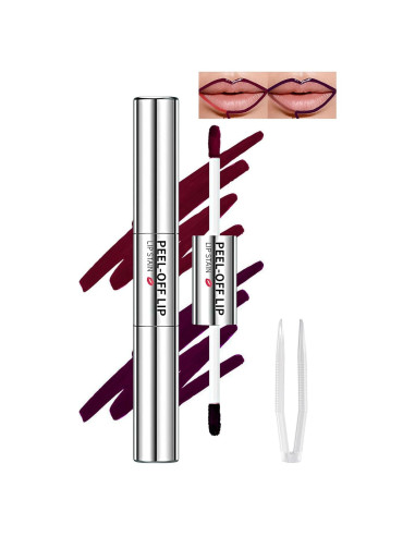 Tinte de Labios Peel Off HOSAILY Doble Cara Impermeable Nude