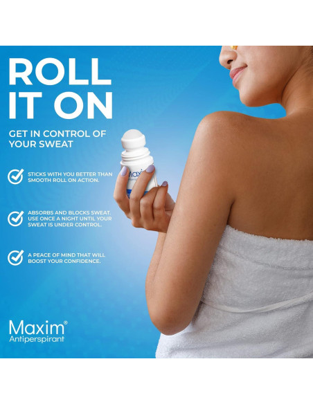 Maxim Antitranspirante Clínico Roll-On 100g - Control Sudor 48h Maxim Antitranspirante Clínico Roll-On 100g - Control Sudor 48h