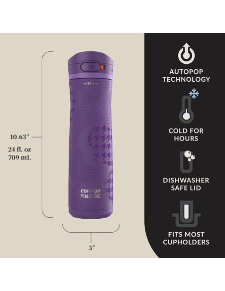 Botella de Agua Contigo Jackson Chill 2.0 710 ml Violeta Botella de Agua Contigo Jackson Chill 2.0 710 ml Violeta
