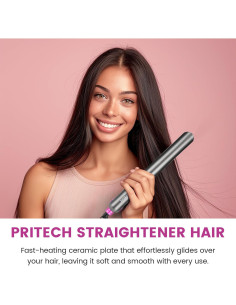 Plancha de Pelo Cerámica PRITECH TA-2340, 1 Pulgada, Temperatura Ajustable 2