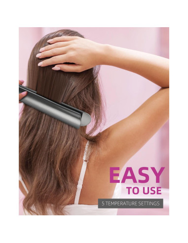 Plancha de Pelo Cerámica PRITECH TA-2340, 1 Pulgada, Temperatura Ajustable