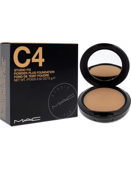 Base en Polvo MAC Studio Fix C4 - 14.79 Gramos - Acabado Mate Base en Polvo MAC Studio Fix C4 - 14.79 Gramos - Acabado Mate