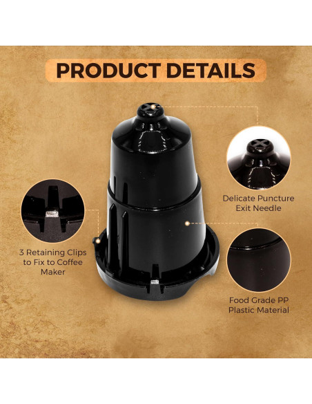 Aguja de Reemplazo para Cafeteras Keurig - Compatible K-Elite, K-Caf, K-Slim y más Aguja de Reemplazo para Cafeteras Keurig - Compatible K-Elite, K-Caf, K-Slim y más