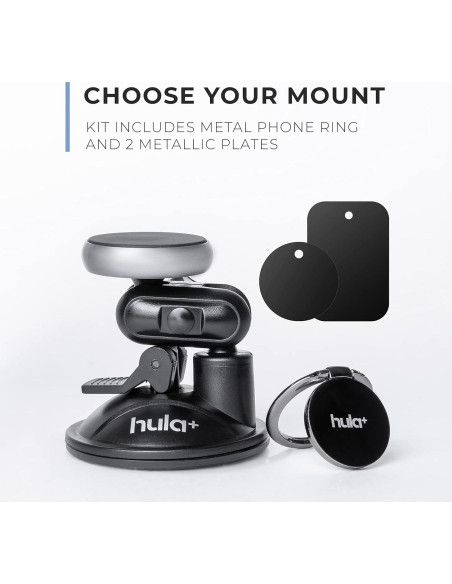Soporte Magnético para Teléfono hula+ Ajustable Gris Espacial Soporte Magnético para Teléfono hula+ Ajustable Gris Espacial