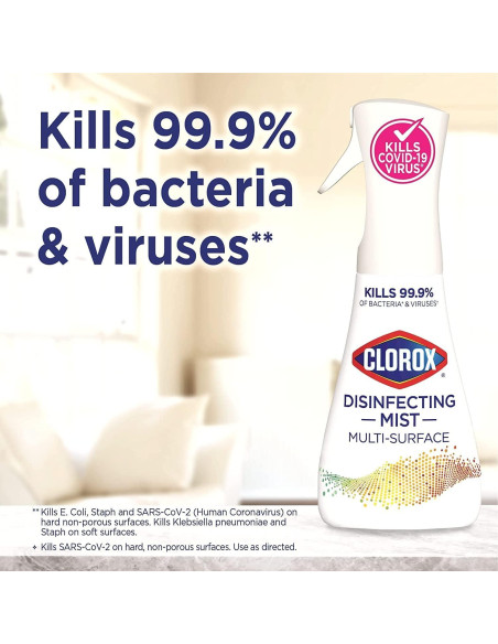 Paquete de limpieza Clorox Mist y toallitas desinfectantes 473 ml Paquete de limpieza Clorox Mist y toallitas desinfectantes 473 ml