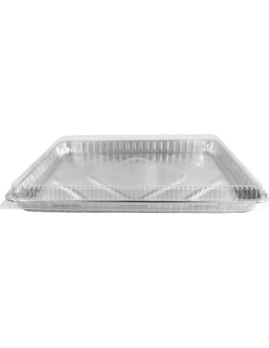 Sartén de Pastel de Hoja ProPac & Seal 1/2 Tamaño con Tapa Domo