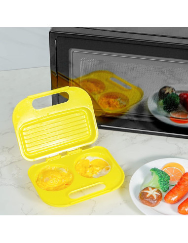 Cocinador de Huevos Microondas JANKOW Amarillo Apto Lavavajillas