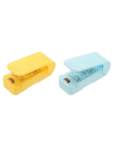 Máquina Selladora Mini Portátil PATIKIL 2 Pcs Amarillo/Azul Máquina Selladora Mini Portátil PATIKIL 2 Pcs Amarillo/Azul