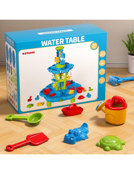 Mesa de Agua 3 en 1 WATUDOU para Niños 3 a 8 Años Mesa de Agua 3 en 1 WATUDOU para Niños 3 a 8 Años