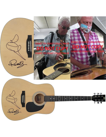 Guitarra acústica firmada Air Supply con COA y foto de prueba Guitarra acústica firmada Air Supply con COA y foto de prueba