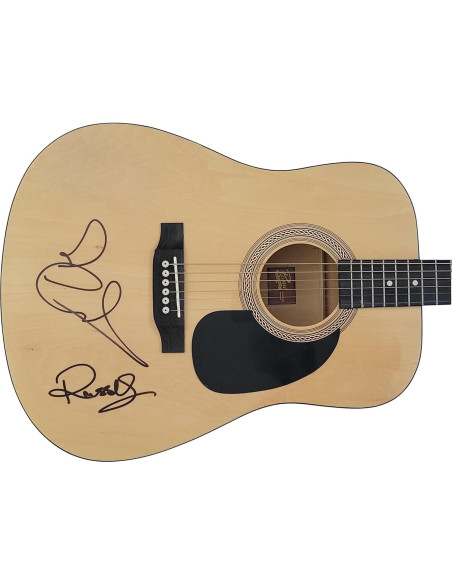 Guitarra acústica firmada Air Supply con COA y foto de prueba Guitarra acústica firmada Air Supply con COA y foto de prueba