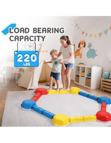 18 Piezas Piedras de Equilibrio HappyField para Niños 3 Años