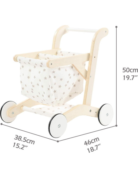 Carrito de Muñecas labebe HY1810009-BLW-GWC 2-en-1 Andador Carrito de Muñecas labebe HY1810009-BLW-GWC 2-en-1 Andador