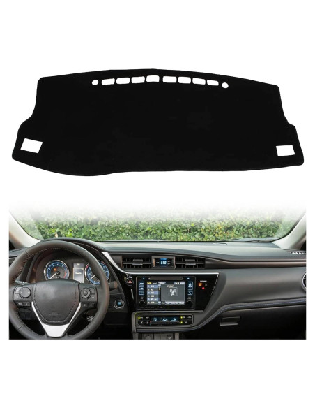Cubierta de tablero KEEGTBOX para Toyota Corolla 2014-2018 Bisel Negro Cubierta de tablero KEEGTBOX para Toyota Corolla 2014-2018 Bisel Negro