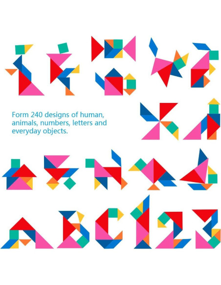 Rompecabezas Tangram Magnético Vanmor - 3 Juegos de Viaje Rompecabezas Tangram Magnético Vanmor - 3 Juegos de Viaje