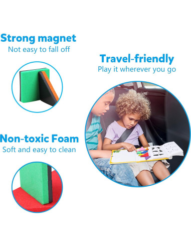 Rompecabezas Tangram Magnético Vanmor - 3 Juegos de Viaje