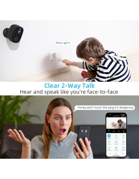 Cámaras de Seguridad Inalámbricas Rraycom 2K con AI - Paquete de 2 Cámaras de Seguridad Inalámbricas Rraycom 2K con AI - Paquete de 2