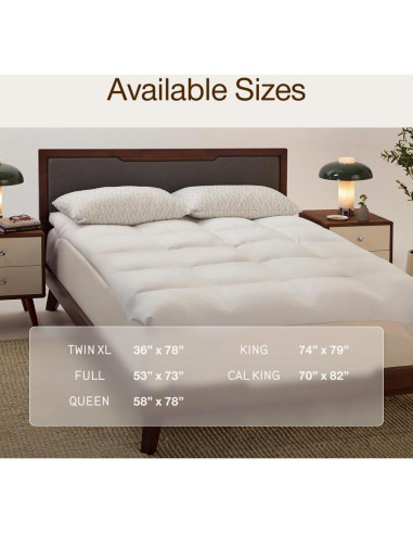 Cubierta de Colchón Individual Coop Home Goods Esencia 5.08 cm