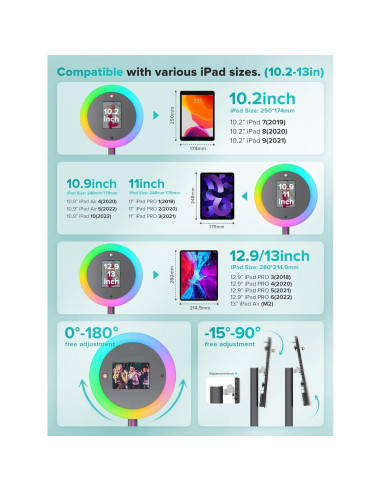 Cabina de Fotos Portátil iHorse Racing con Luz RGB 55.88 cm