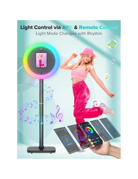 Cabina de Fotos Portátil iHorse Racing con Luz RGB 55.88 cm Cabina de Fotos Portátil iHorse Racing con Luz RGB 55.88 cm