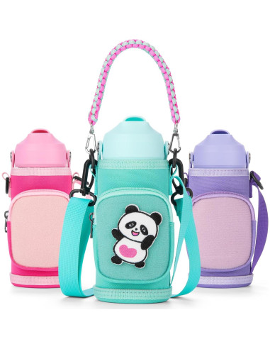 Botella de Agua Aislada Choco Mocha 500ml Panda Verde